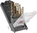 Einhell 249013 HSS-Co metalo grąžtų rinkinys, 13 dalių, 1,5-6,5 mm, kobalto lydinys, DIN 338, split point