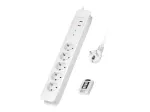 LogiLink LPS402 ilgintuvas 1,5 m 5 ki&scaron;tukinių lizdų baltas
