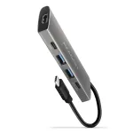 Axagon HMC-5G2 SPEEDSTER 5 viename USB-C &scaron;akotuvas, 2x USB-A, 2x USB-C, HDMI, PD 60 W
