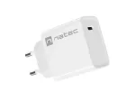 Vidinis USB-C greitasis įkroviklis NATEC RIBERA 12V 20W Quick Charge 3.0 Baltas