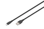 DIGITUS USB silikoninis įkrovimo laidas USB-A &ndash; Lightning 2 m USB 2.0 12 W juodas