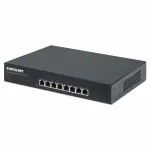 Intellinet 8 prievadų Gigabit Ethernet PoE+ jungiklis, 8 PoE prievadai, IEEE 802.3at/af, Endspan, stalinis, dėžutė