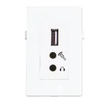 Garbot BN4900-USB A+2XJ modulis USB 2.0 + 2x Mini Jack, baltas, 20 cm
