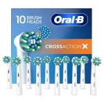Pakeičiamieji &scaron;epetėlių antgaliai Oral-B Pro CrossAction, 10 vnt., balti