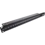 InLine Blank Patch Panel 19 colių 24 prievadų 1U juodas
