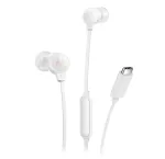 Ausinės Motorola EARBUDS3CSWHITE, laidinės, į ausį, skambučiams/muzikai, USB Type-C, baltos