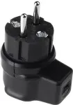 Bachmann Vollgummi 740.017 IP44 juodas, 3 polių guminis kampinis ki&scaron;tukas