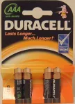 Duracell AAA/LR03 &scaron;arminė baterija MN2400, 4 vnt.