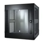 APC NetShelter 13U sieninis stovas su stiklinėmis durelėmis, dvigubais vyriais, serverio gylis