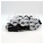 RealPower 463627 LED girlianda 10 m, 24 lempos, &scaron;iltai balta &scaron;viesa, IP44, juoda