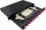 LogiLink F12LC4B - LC pilka metalinė 1U 480 mm stelažo montavimo plok&scaron;tė