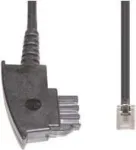 Telefono kabelis e+p T 36 6 m skaidri juoda