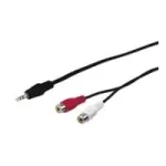 Wentronic Goobay 3,5 mm Jack / RCA adapterinis kabelis, juodas, 1,5 m &ndash; 3,5 mm Jack ki&scaron;tukas (3 kontaktų, stereo) > 2x RCA lizdas (audio kairė/de&scaron;inė) (50116)