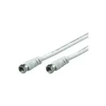 Wentronic Goobay SAT jungiamasis kabelis, 100% ekranuotas, baltas, 0,5 m - F ki&scaron;tukas F ki&scaron;tukas (60724)