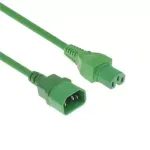 ACT AK5310 elektros kabelis i&scaron; C14 į C15, 2 m, žalias