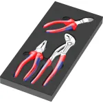 9780 Schaumstoffeinlage KNIPEX Zangen-Set 1, 3‑teilig schwarz/grau, f&uuml;r Tool Rebel Werkstattwagen