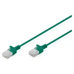 Tinklo jungiamasis kabelis DIGITUS CAT6 U‑UTP Slim, 1,5 m, žalias