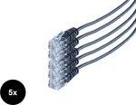 ShiverPeaks SO70084-3-SET5 telefono kabelis RJ11&ndash;RJ11, 3 m, juodas, 5 vnt. rinkinys