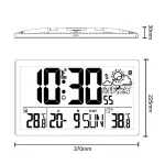 Sieninis laikrodis GreenBlue GB218 &ndash; itin didelis LCD, orų stotis, vidaus/lauko temperatūra, datos rodymas