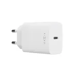 USB-C kelioninis įkroviklis FIXED FIXC30N-C-WH &mdash; 30W kompakti&scaron;kas USB-C maitinimo adapteris su vienu greito įkrovimo prievadu