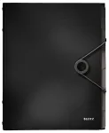 Leitz Divider Book Solid 6 skirtukų, Atverčiamas aplankas, A4, Polipropilenas (PP), Juoda, 200 lapų, 80 g/m&sup2;