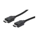 Manhattan HDMI laidas su Ethernet, 1080p@60Hz (High Speed), 7,5 m, Ki&scaron;tukas-Ki&scaron;tukas, Juodas, Visi&scaron;kai ekranuotas, Paauksuoti kontaktai, Viso gyvenimo garantija