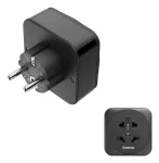 Hama 00223460 ki&scaron;tukinis adapteris tipas E/F hibridinis universalus juodas