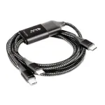 CLUB3D CAC-1527 USB Type-C Y krovimo laidas 2x USB-C iki 100W 1,83m
