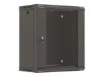 LANBERG WF03-5312-10B 19 inch Sieninis stelažas 12U 540x350 plok&scaron;čios pakuotės su stiklinėmis durelėmis juodas