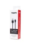 SEEK TOTI USB-A į Lightning, 2m PVC duomenų kabelis 2A (ne MFI), juodas