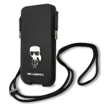 Karl Lagerfeld Saffiano Ikonik Karl Hard Case, skirta iPhone 12/12 Pro 6,1 inch - juoda
