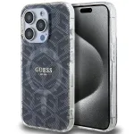 Guess GUHMP15LHGCUSTGK iPhone 15 Pro 6,1 inch Black Hardcase IML GCube MagSafe