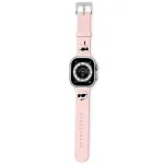 Karl Lagerfeld 3D Rubber Karl & Choupette Heads Strap for Apple Watch 42/44/45/49mm Pink