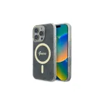 Guess GUHMP16LH4STK Kietasis dėklas, skirtas Apple iPhone 16 Pro 6,3 colio, juodas, IML 4G, MagSafe