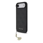 Guess 4G Charms Collection MagSafe Dėklas, skirtas iPhone 14 Pro - Juodas