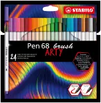 STABILO Pen 68 Brush ARTY Edition 24 vnt. kartoninė dėžutė
