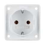 Berker W.1 Pavir&scaron;inis Schuko Ki&scaron;tukinis Lizdas IP44 Poliarinė Balta 250V 16A