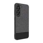 iLike Samsung Galaxy S23 Plus Plastic Leather Back Cover Gray