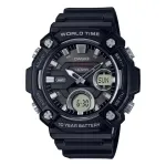 CASIO AEQ-120W-1A Vyri&scaron;kas analoginis-skaitmeninis laikrodis, 53,3 mm, juoda derva
