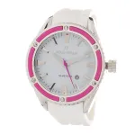 FOLLI FOLLIE Woman Watch WF0T027ZDP 45mm Stainless Steel Quartz White Dial Black Leather