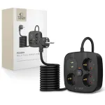 TECH-PROTECT PCS3X4 Leistukas su 2 USB ir 2 Type-C bei 3 Ki&scaron;tukiniais Lizdais 200cm Juodas