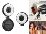 ULANZI LM23 LED Video Light su veidrodžiu ir MagSafe laikikliu, 6W, dviejų spalvų temperatūra 2500K-9000K, 2000mAh baterija, USB-C, juoda