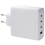 DBRAMANTE1928 Re-Charge GaN sieninis įkroviklis 140W &ndash; 4 prievadai (3x USB-C, 1x USB-A) &ndash; baltas