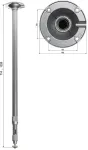 DELTA BR-60X120 teleskopinis lubų laikiklis vaizdo stebėjimo kameroms, 710&ndash;1220 mm, baltas