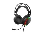 Genesis Neon 614 RGB USB žaidimų ausinės su mikrofonu, juodos