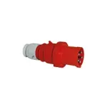 BALS CEE pramoninis ki&scaron;tukas 5 polių 63A 400V IP44 6h Multi-Grip tiesus raudonas 2155
