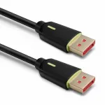 QOLTEC DisplayPort kabelis M/M v2.1 80G 1,5 m juodas
