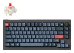Keychron V1 Max RGB - JAV i&scaron;dėstymas - kar&scaron;tai keičiama Gateron Jupiter Red belaidė klaviatūra