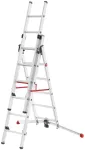 Hailo S100 ProfiLOT kombinuotos kopėčios, aliuminis, 3 dalių, 2x9+1x8 laiptelių, maks. darbinis auk&scaron;tis 7,00 m