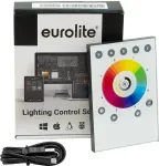 EUROLITE TOUCH-512 savaranki&scaron;kas grotuvas baltas DMX valdiklis 512 kanalų, montuojamas ant sienos
